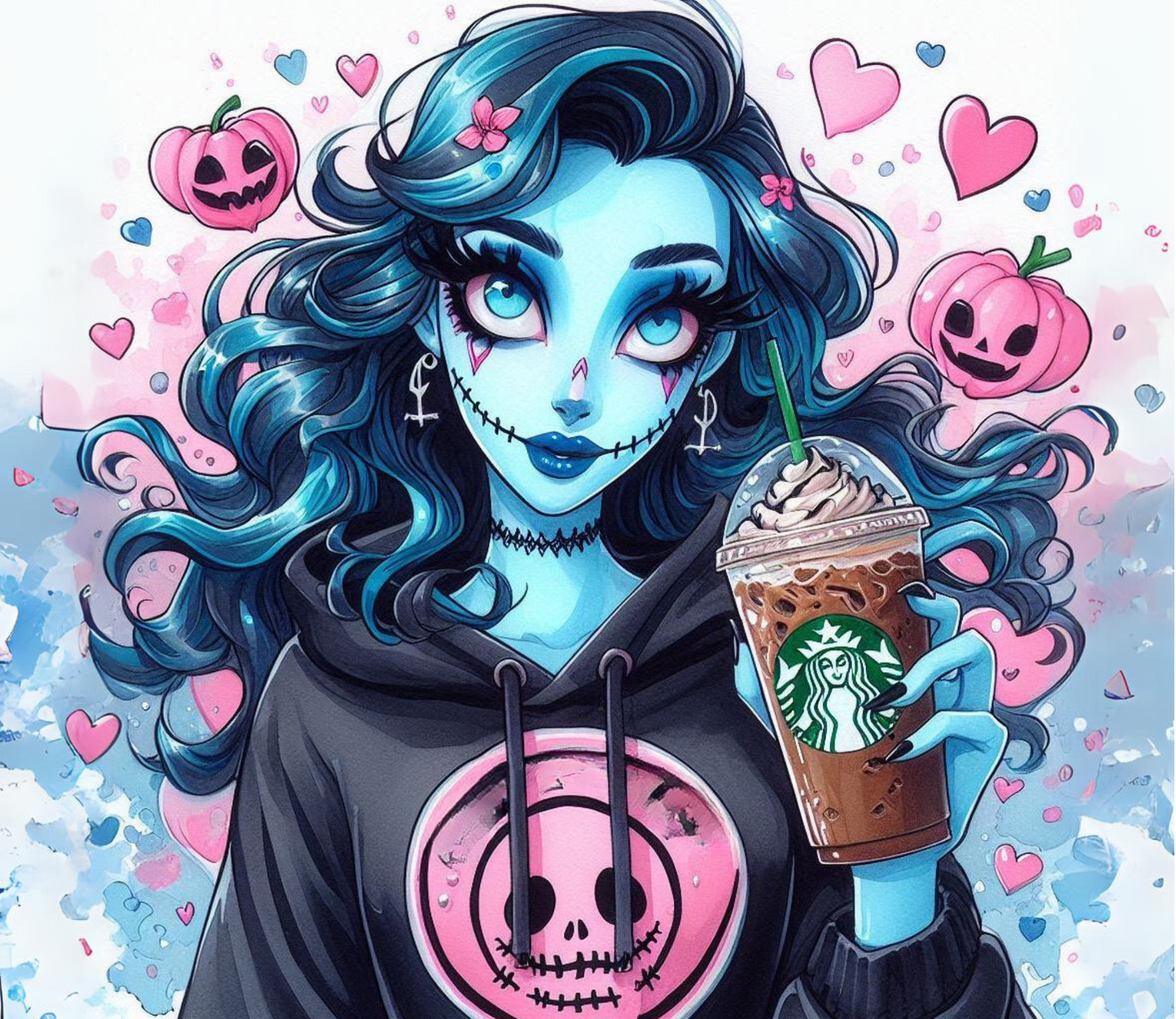 Corpse Bride Coffee Halloween 20oz digital download png