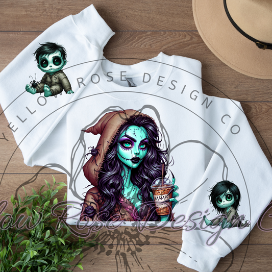 Horror Mama Oogie Boogie Halloween crewneck design png