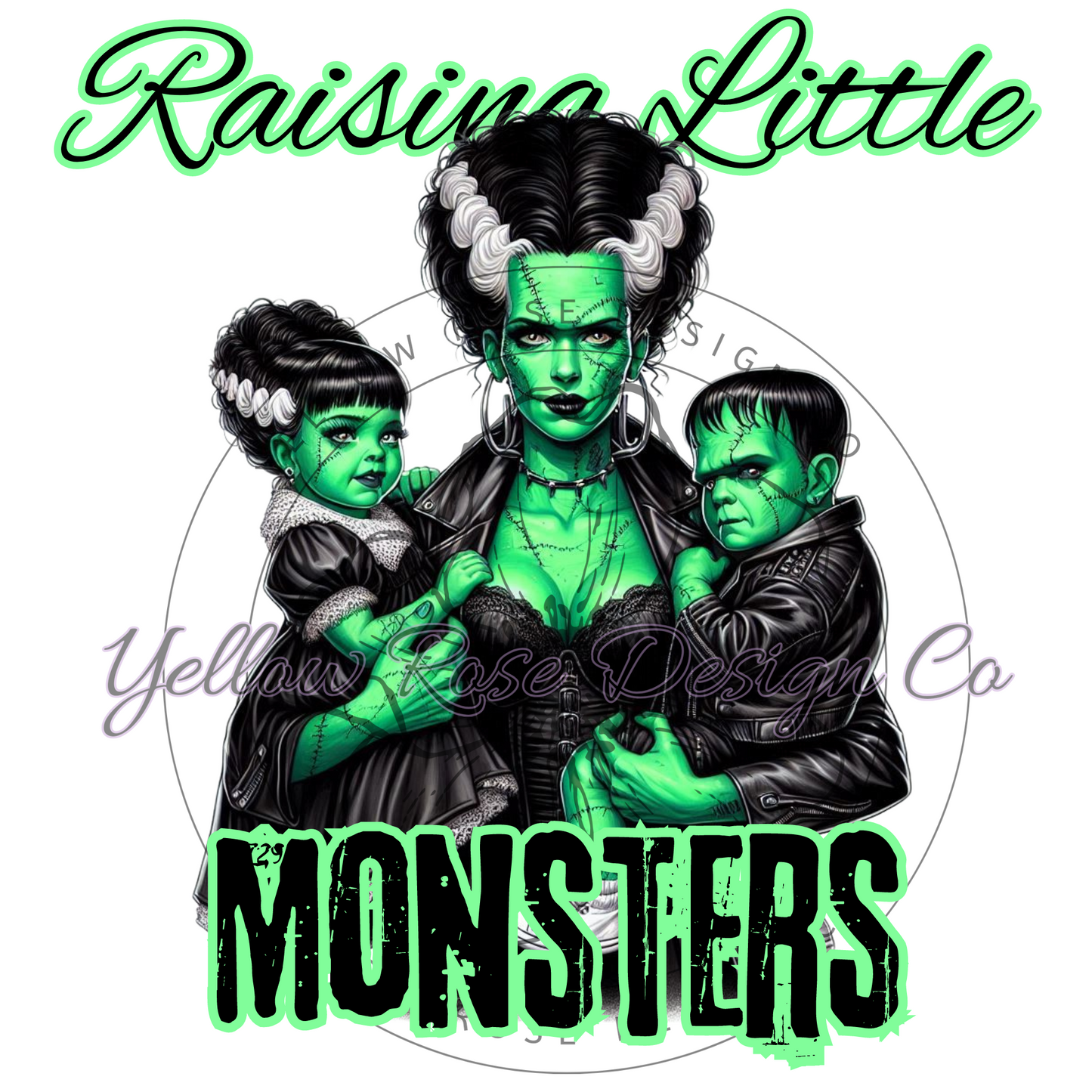 Frankenstein Mama Raising Little Monsters Digital Download PNG