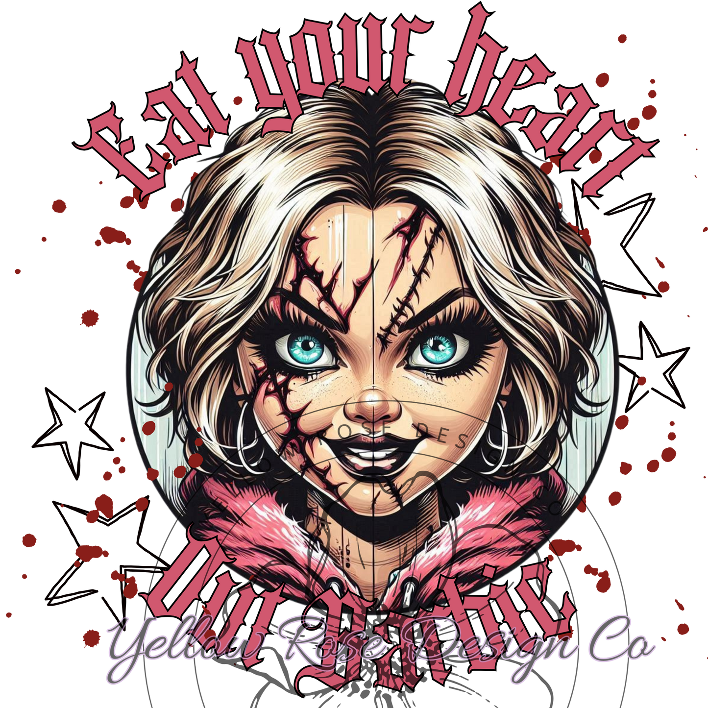 Eat Your Heart Out Barbie, living dead girl Chucky pullover Design Png