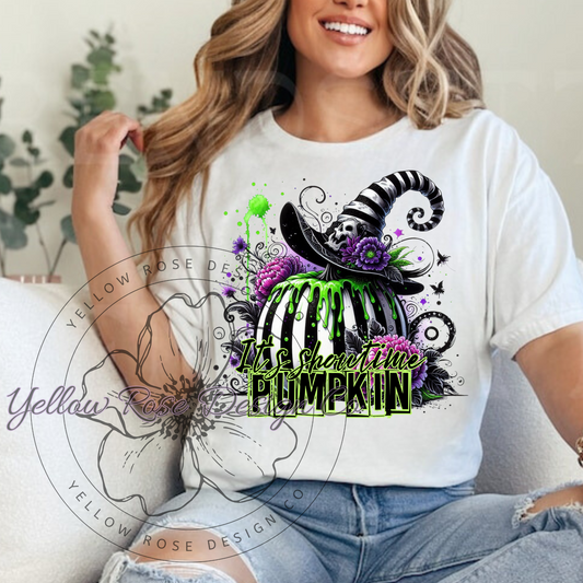 It's Showtime Pumpkin green and black Halloween png