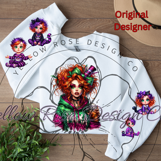 Mama Hatter crew neck pull over with sleeve babies png Download